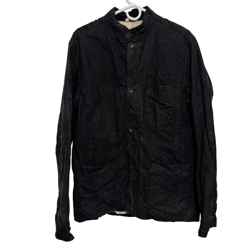 Rag & Bone Handmade Kentucky Waxed Cotton Stand Collar Work Jacket Mens S USA